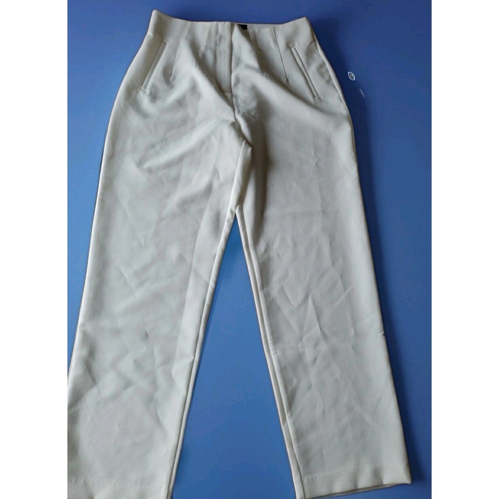 Sz XL FORE Collection Trouser Pants Lightweight Career Winter White Tailored EUC